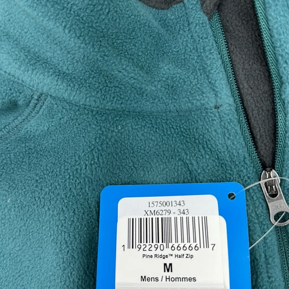 Columbia Pine Ridge Half Zip Fleece Teal and Grey Men’s Size M - Picture 3 of 4